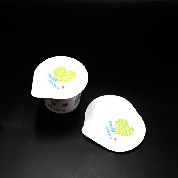 Heat Sealing Precut Aluminum Foil Lid For PP Cup 84mm Top Size