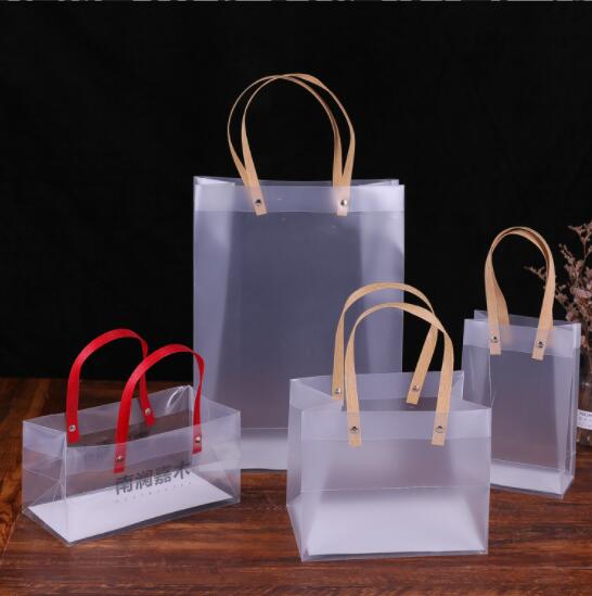 PP PVC Translucent Tote Bag 40x11x35cm Recycled For Shopping