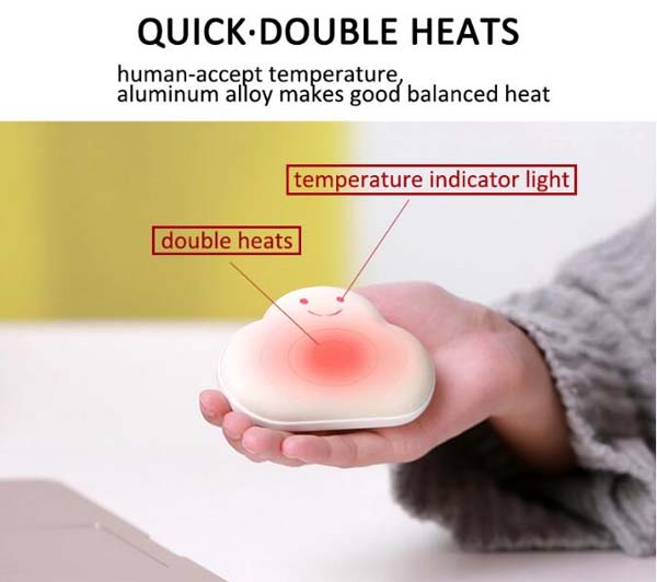 New Fashion Gift 3600mah Mini Cloud Hand Warmer Mobile charger Power Bank