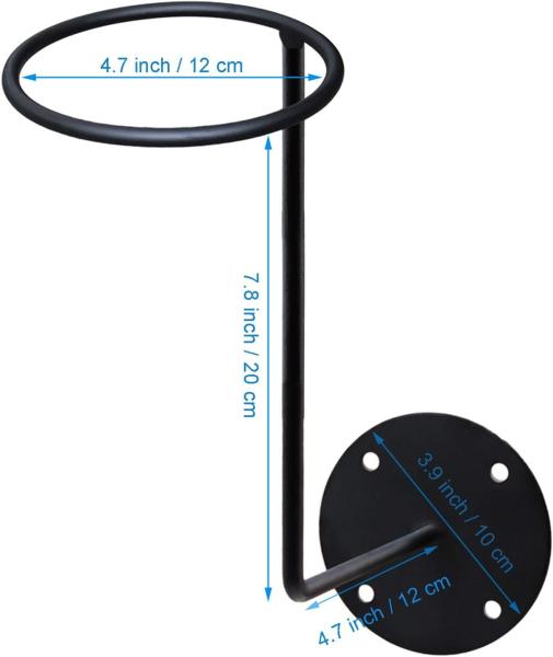 Bracket Color White Wall Mount Motorcycle Helmet Holder Rack de bolas de aço de alto carbono