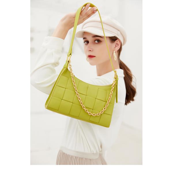PU Women'S Trendy Niche Design Woven Bag Under The Leg PU Shoulder Bag
