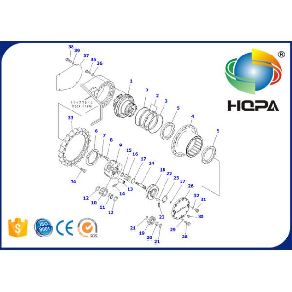 708-8F-00211KT 708-8F-00211 Travel Motor Seal Kit for Komatsu PC200-7 PC210-7