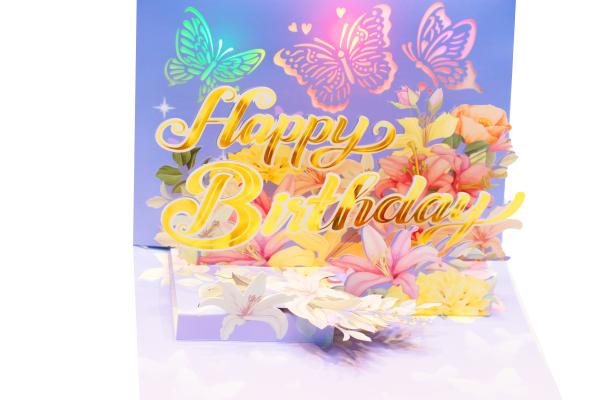 Artificial Style 3D Greeting Card with Customized Logo Design