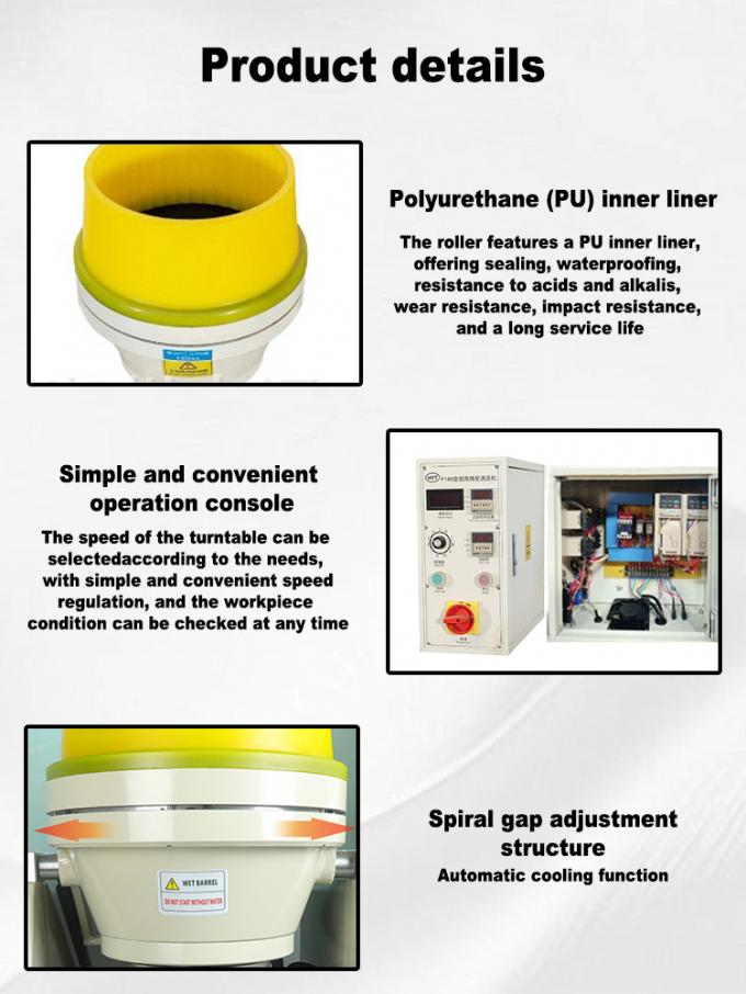 High-Capacity 36L Metal Polishing Tumbler with 2.2KW Power and 550 RPM for Jewelry Production