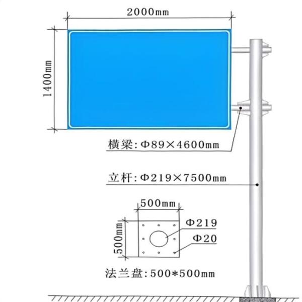 Hot Dip Galvanized Traffic Steel Pole Road Poles 5m-12m Height