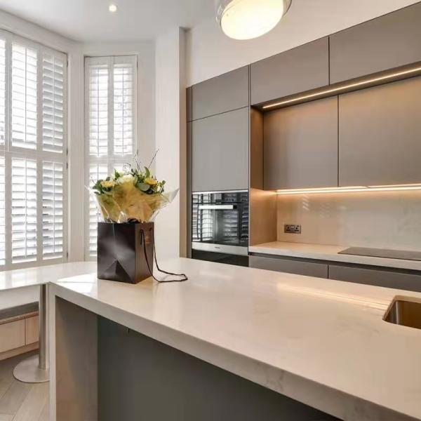 Hdf High Gloss Modern Modular Cabinets With Island