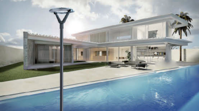 8000LM Сплавленный алюминиевый материал светодиодные садовые светильники 60 Вт городские лампы DLC одобрены в парках, площадях