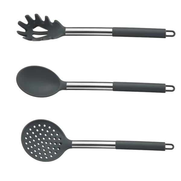 Stocked Silicone Non-stick Spoon for Frying Fish Leak Spatula Household Cookware Set