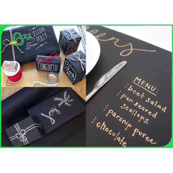 Kraft Natural Paper Solid Black Paper Roll 80gsm 760mm X 100 Meter