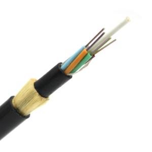 Пряжа Aramid села свободный кабель на мель оптического волокна ядра трубки 100m ADSS 24