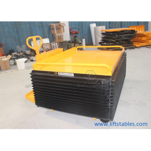 2000lbs 1 Ton Battery Powered Mobile Lift apresenta o carro 1400x1000mm hidráulico