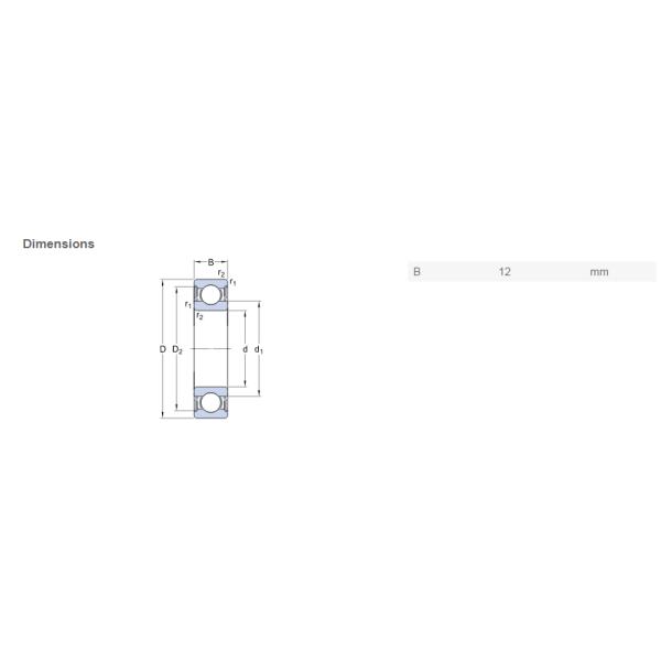 Steel Cage 61908 2RS1 40x62x12 Mm Deep Groove Ball Bearing With Two Rubber Seals