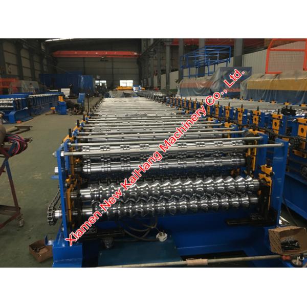 PLC Control Roof Panel Roll Forming Machine With Double Layer Design