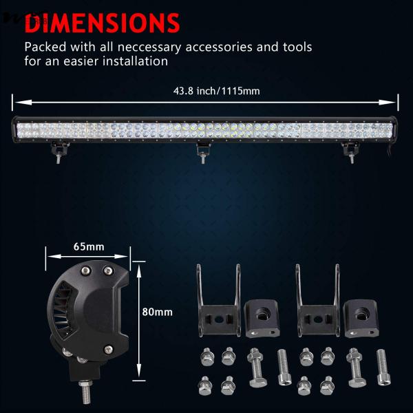 96X3W LED Light Strip Offroad Spotlight Faisceau de projecteur pour camion SUV ATV 4x4 4WD