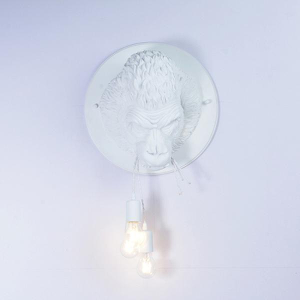 Loft Industrial Resin Wall Lamp Fixtures Art Decor Wall Mounted Gorilla Head Light (WH-VR-16)