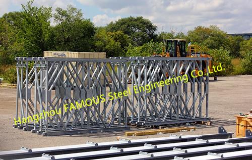 Army Portable Steel Bailey Bridge Painted Or Hot Dip Surface Treat Earthquake Heavy Snow Bearing