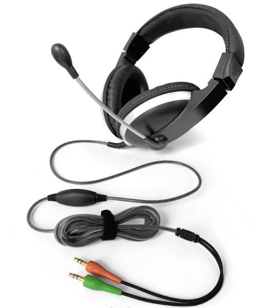 Fones de ouvido 110dB prendidos educacionais de USB 3.5mm Jack 1.2M