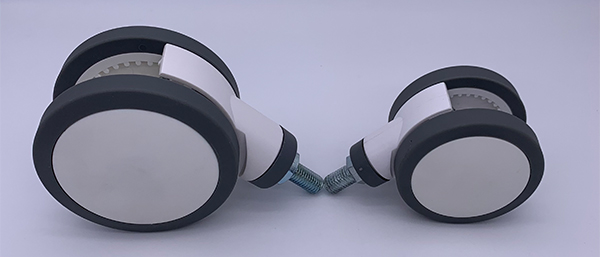 PU 4 дюймов двойной катит медицинские колеса рицинуса больницы для кровати вагонетки