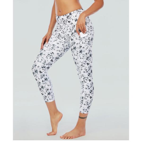 Гетры Wicking влаги брюк йоги подъема персика Richee 280g с карманами