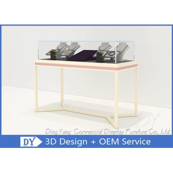 Pre Assemble Wood Glass Jewelry Store Showcases Fixtures For Exhibition