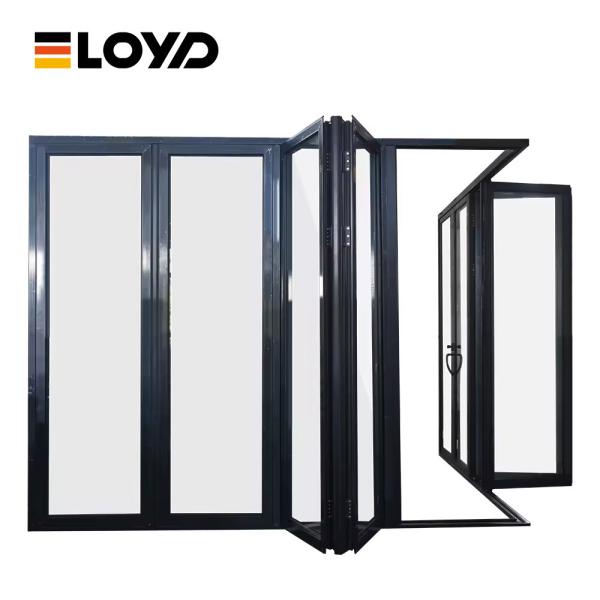 Stackable Sliding Folding Patio Doors Aluminium Frame 80x72 Double Pane