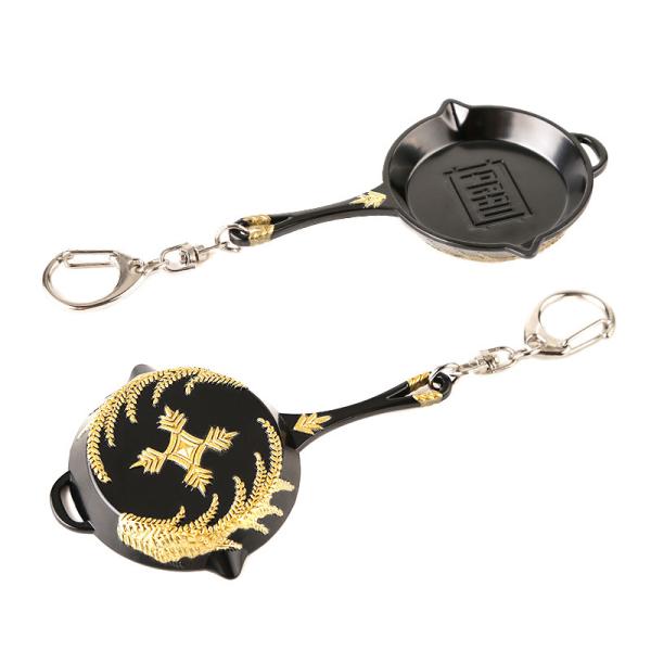 Game Collection PUGB Mini Multi Skins Decorative Metal Craft Alloy Pan Keychain