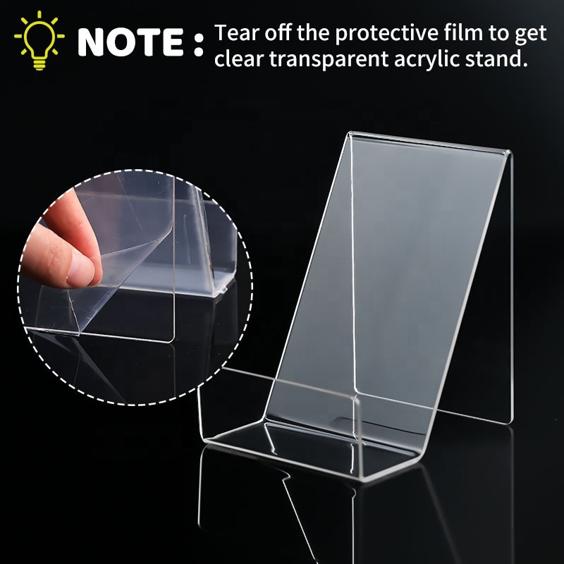 High Quality Factory Customization Anti-slip Stability Highly Transparent Acrylic Portable Book Display Stand for Library