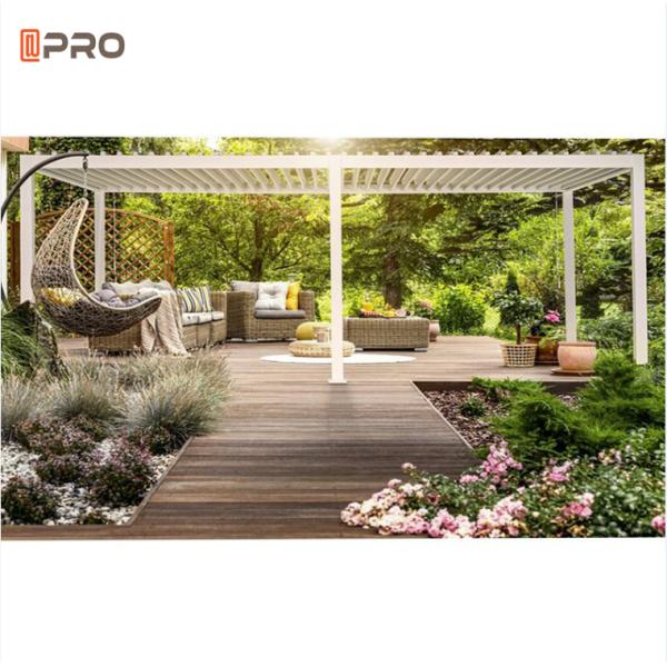 Eco Grey Glass Modern Aluminum Pergola 3x3m Customized