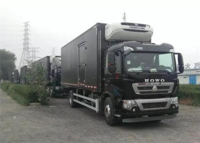 Professional Refrigerated Closed Van Truck White / Red / Black Freezer Box Truck