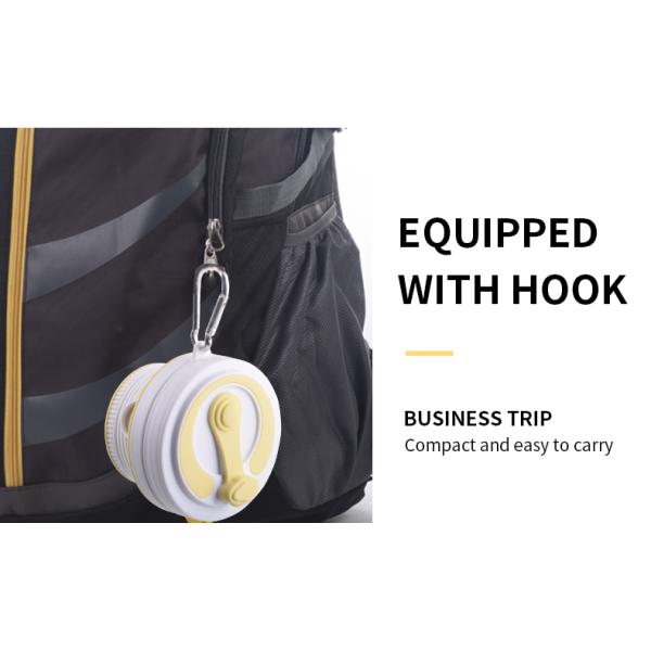 550 мл 18 унций складной силиконовой чашки для кофе Силиконовые бытовые изделия Белый