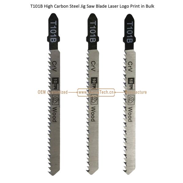 T101B Carbon Steel Jig Saw Blade Laser Logo Print in Bulk size:100mmx8x10T, Cutting Woods,Reciprocating Saw Blade