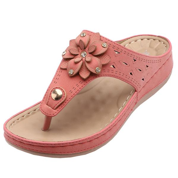 BS090 Slipper Outer Wear Slippers Female Flip Flops Flower Hollow Beach Amazon Flip Flops Female Sandals