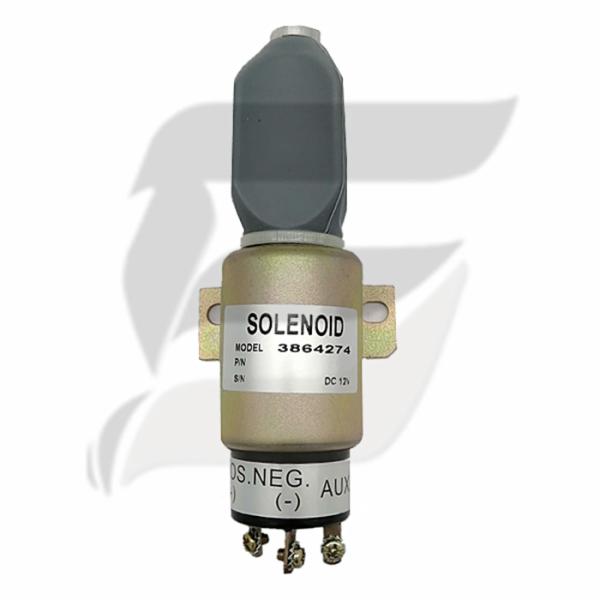 24V Cummins 3864274 Diesel Shut Off Solenoid Or Mitsubishi  S6K E200B Excavator