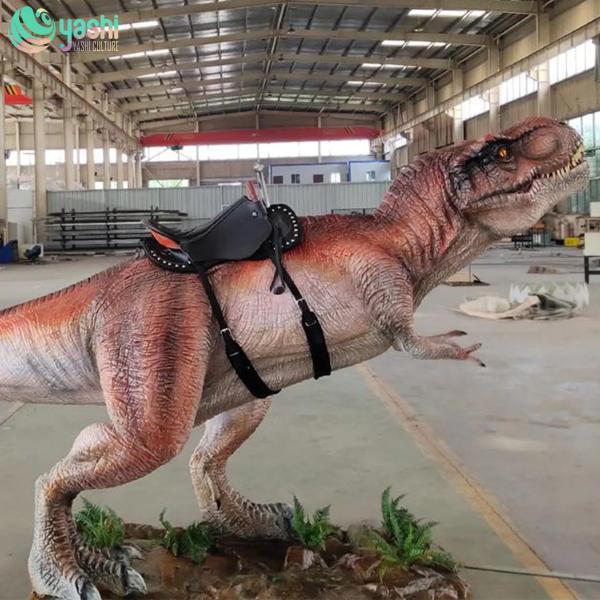 Outdoor Silicone Rideable Dinosaur Interactive In Shopping Mall Park