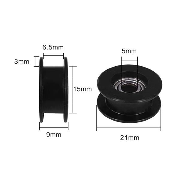 5*21*9mm Inside Dia 5mm 3D Printer 695ZZ Bearing H Groove Wheel