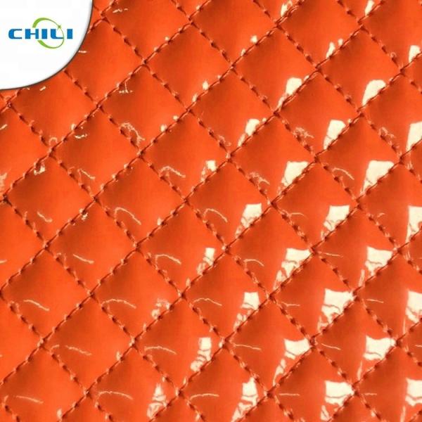 Shoes Garment Quilted Leather Fabric , Cotton Quilting Fabric Smooth Surface