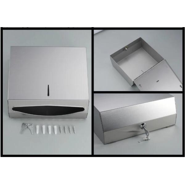 Stainless Steel Wall Mounted Towel Dispenser Lockable For Office Building