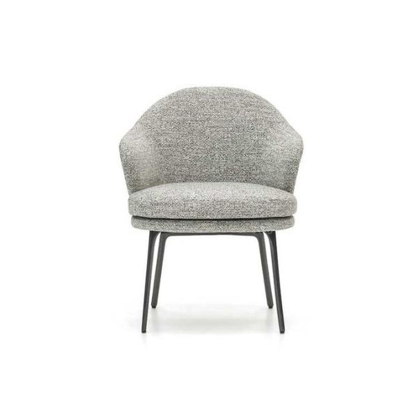 Dining Room Upholstered 810mm Solid Wood Chairs With Armrest