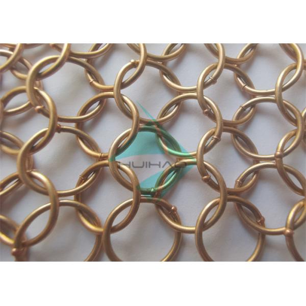 Цвет 3.81mm Ringmesh Chainmail латунных/золота как занавес Drapery для внутреннего художественного оформления