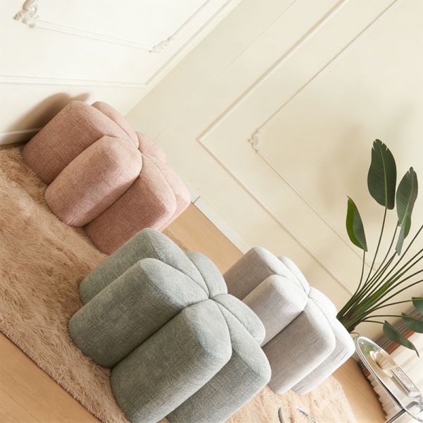 Single Seater Sofa Vacuum Packed Compressed Foam Minimalist Modular Floor Couch Without Wood For Home Living Room