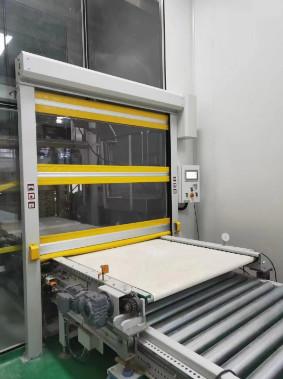 Linha de montagem Porta rápida industrial de alta velocidade com cortina de PVC Janela transparente