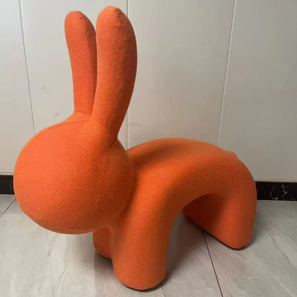 Creative Cartoon Elf Rabbit Accent Chair Casual Indoor Living Room Balcony Shoe Bench for Children for Apartment Dining Use