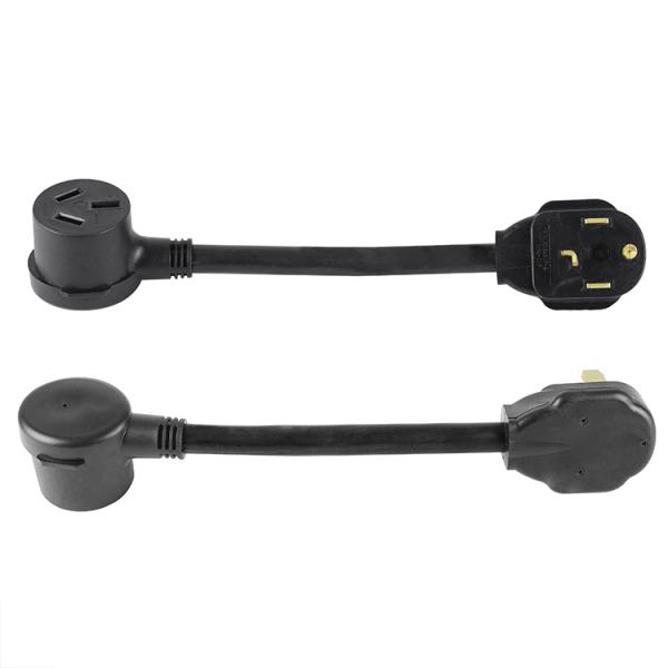 Sturdy NEMA 10-50P to 14-30R 3 Prong to 4 Prong 50Amp to 30Amp 120V/240V Welder Dryer RV Extension Power Cord for RV Camper Generator