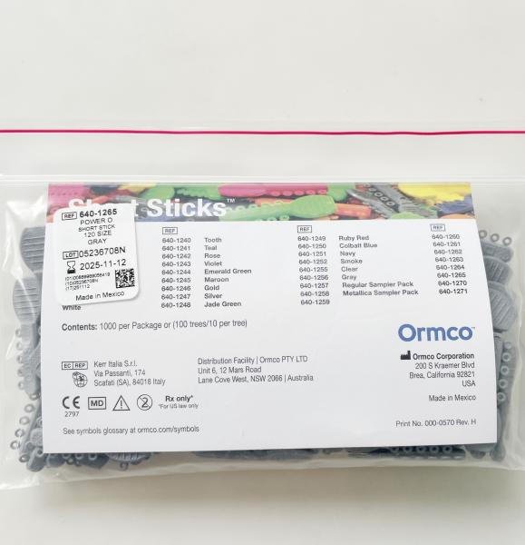 1000pcs/Pk Ormco Power Elastomeric Steel Ligature Ties Assorted Metallic Grey And Clear