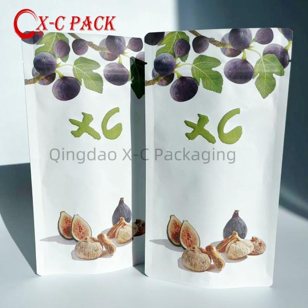 Fermeture à glissière papier kraft brun fermeture à glissière à chaud fermeture à chaud stockage des aliments sac d'emballage