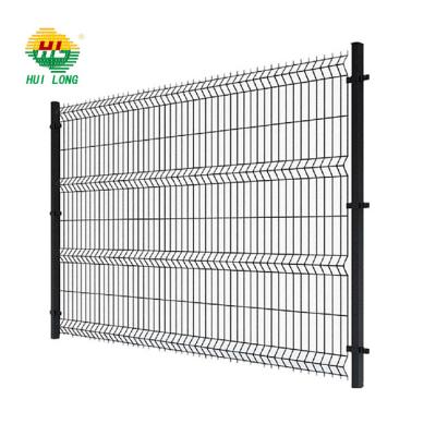 Triangle Bending Welded Mesh Fence , PVC Coated 3d Curved Wire Mesh Fence