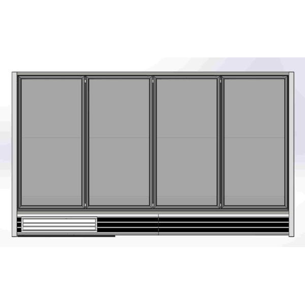 Замораживатель 10ft сдержанной стеклянной двери 4 чистосердечный с 30 широкая стеклянная дверь