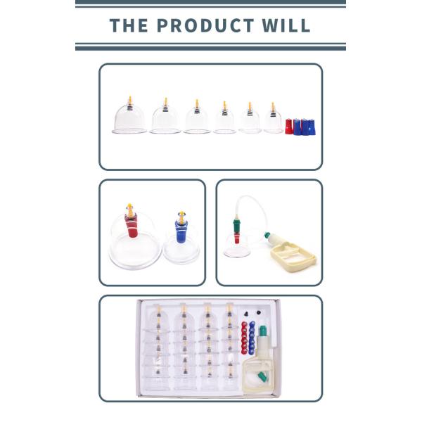 12PCS Plastic Hijama Cupping Set For Body Massage