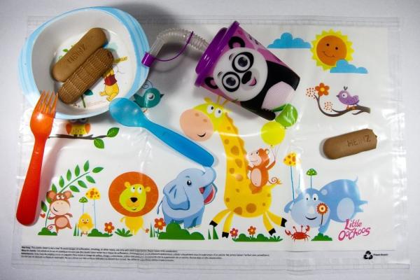 Disposable Farm Desgin BPA Free Placemat 12X18'' Waterproof Easy to Clean Plastic Table Mat for Baby or Toddles