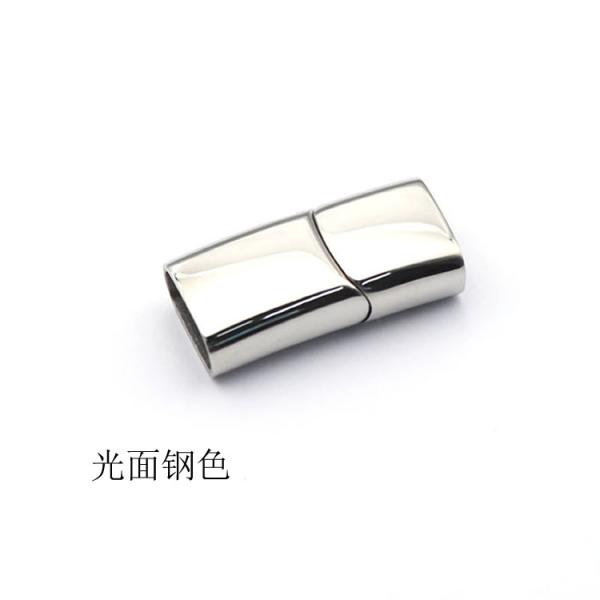 Stainless Steel Magnet Buckle Flat Rectangular Design for Leather Cord Bracelet Safety